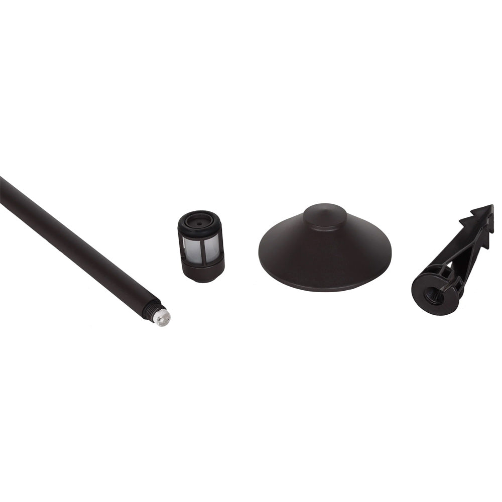 Pro Light Club Black Aluminium Medium Shaded Path Light