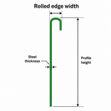 FormBoss Redcore Steel Garden Edging 2440mm
