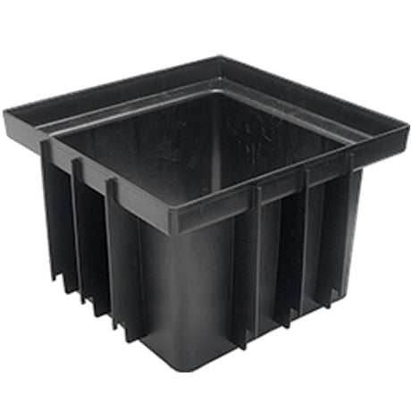 Black Everhard Industries 450 Series Pit Riser Extension used for stormwater management.