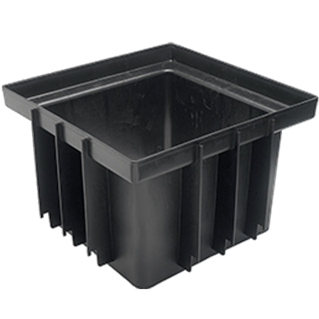 Black Everhard Industries 450 Series Pit Riser Extension used for stormwater management.
