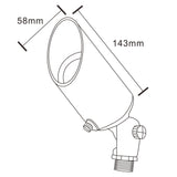 Pro Light Club Black Aluminium Spike Light