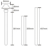 Pro Light Club Black Aluminium Small Shaded Path Light